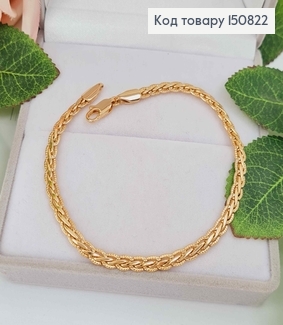 Браслет 4,5мм, длина 21см, плетение КОСИЧКА, Xuping 18K 150822 фото