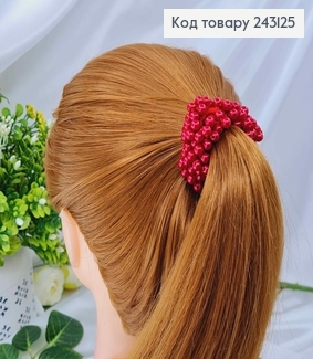 Резинка 7,5см прошита ЧЕРВОНИМИ бусинками 243125 фото