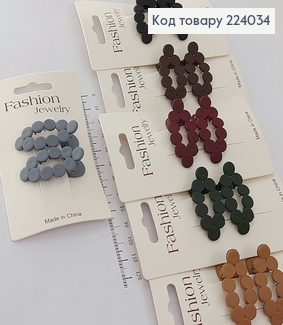 Заколка стрела металл овал с кружочками 2 шт/уп. 224034 фото