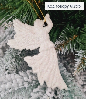 Новорічна фігура Блиск Янгол з дудкою БІЛИЙ, 10*7см, Україна 612515 фото