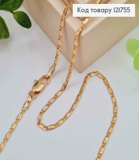 Цепочка Улиточное плетение, ширина 1,5мм, длина 44см, Xuping 18К 121755 фото