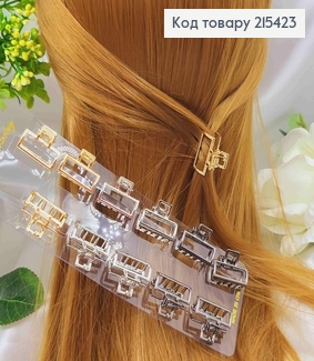 Краб металл, прямоугольный, 2,5см, цвета в ассорт. 215423 фото