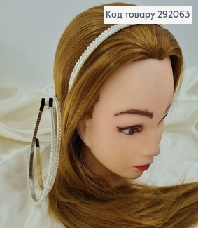 Обруч металл с жемчужин в два  ряди 292063 фото