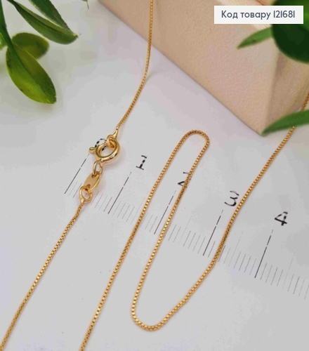 Цепочка ЯКОРНОЕ квадратное плетение, длина 40см, Xuping 18К 121681 фото 1