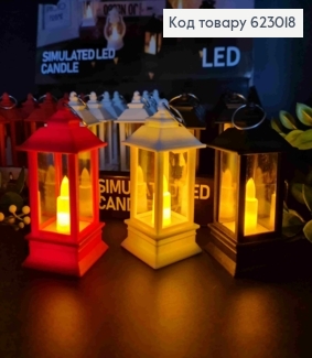 Декоративний LED ліхтарик 9,5см з ефектом горіння свічки теплого кольору, Кольори в асортименті 623018 фото