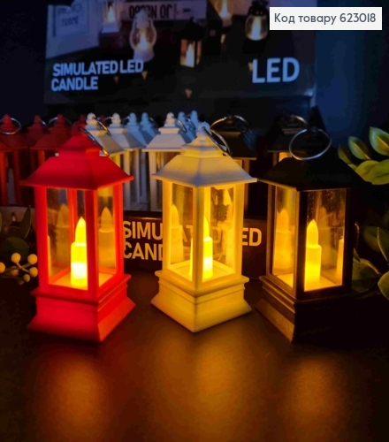 Декоративний LED ліхтарик 9,5см з ефектом горіння свічки теплого кольору, Кольори в асортименті 623018 фото 1