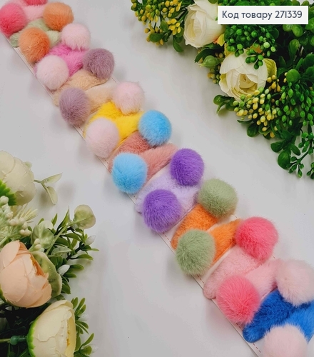 Набор детских заколок тик-так, "Пушистика" 20шт/уп. 271339 фото 1