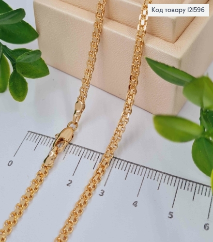 Цепочка плетения БИСМАРК, ширина 3мм, длина 55см, Xuping 18К 121596 фото 1