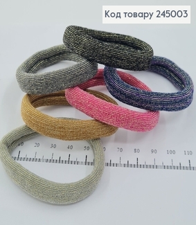 Резинка простая с люрексом в ас. 10 шт / уп. цена за уп. 245003 фото