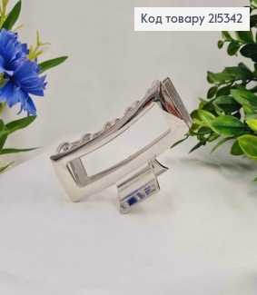 Краб металл 8,5см, прямоугольный, СЕРЕБЯРНОГО цвета  215342 фото