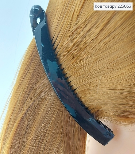 Заколка банан черный 11 см (глянцевый, матовый) 223033 фото 2