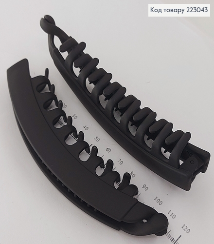 Заколка банан каучук черная 13см 223043 фото 2