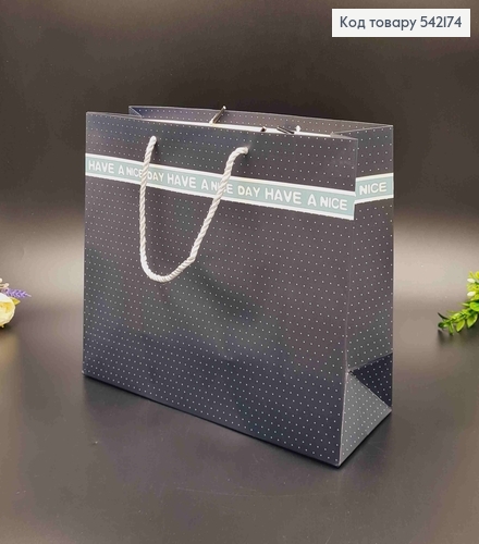 Пакет паперовий, "В клітинку" 32*25*11см в асорт. 542174 фото 2