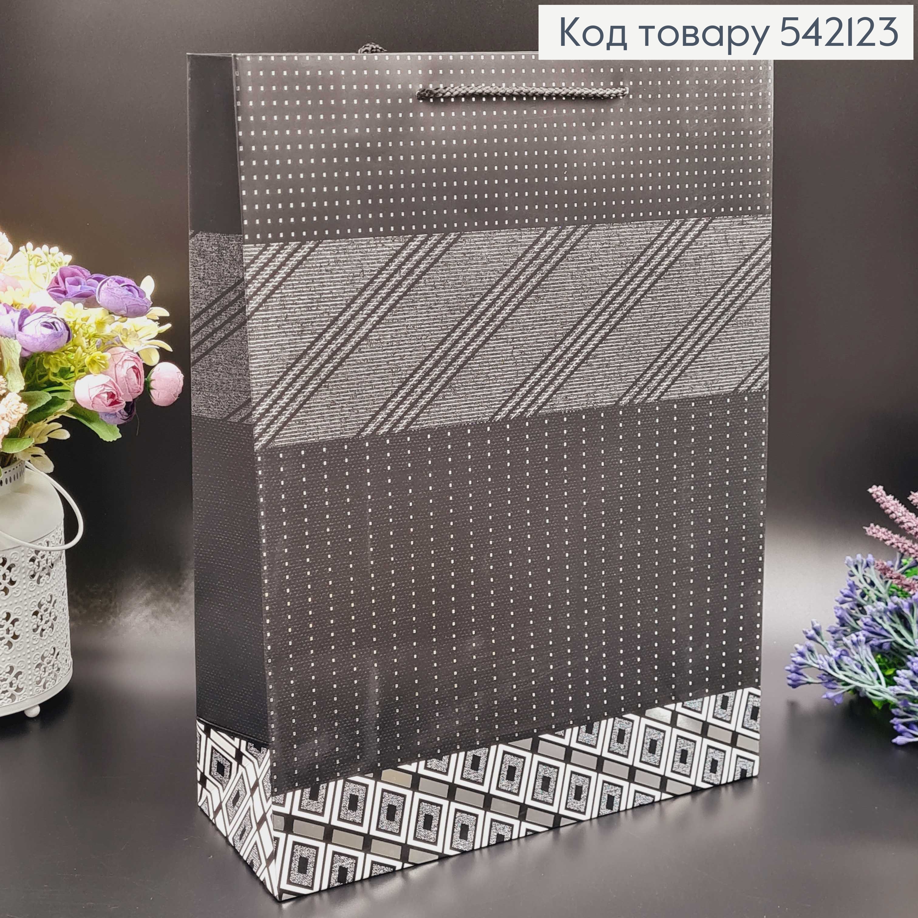 Пакет бумажный "Серебро на Черном", 31х42х12см, в ассорт. 542123 фото 2