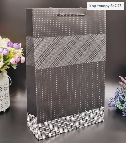 Пакет бумажный "Серебро на Черном", 31х42х12см, в ассорт. 542123 фото 2
