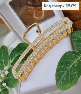 Краб металл, золотого цвета, банан в камнях , 11см. 215479 фото