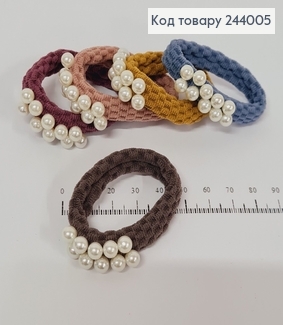 Резинка з перлинками в асорт.10 шт / уп ціна за уп. 244005 фото
