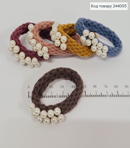 Резинка с жемчужинами в асс.10 шт / уп цена за уп. 244005 фото 1