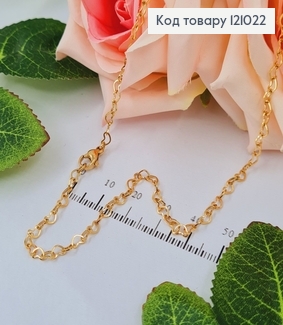Цепочка Сердечка 3мм, длина 45см, Xuping 18К 121022 фото