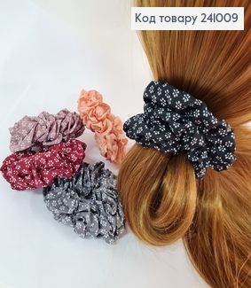 Резинка об'ємна тканина з орнаментом дрібні квіточки  в асорт. 241009 фото