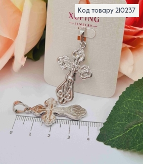 Крестик родованный, с Распятием "Спаси и Сохрани", размер 3,5*2,2см, Xuping 210237 фото