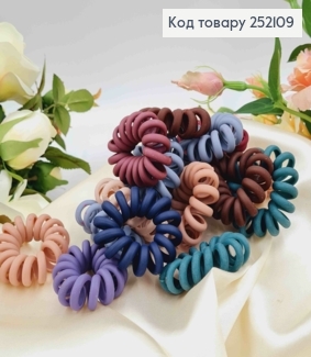 Резинка пружинка, об'ємна, 5см, Матова, Кольори в асорт. 252109 фото
