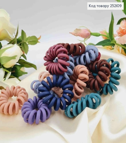 Резинка пружинка, об'ємна, 5см, Матова, Кольори в асорт. 252109 фото 1