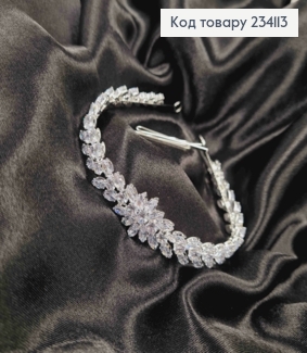 Гілочка у волосся срібного кольору, з блискучими камінцями  234113 фото