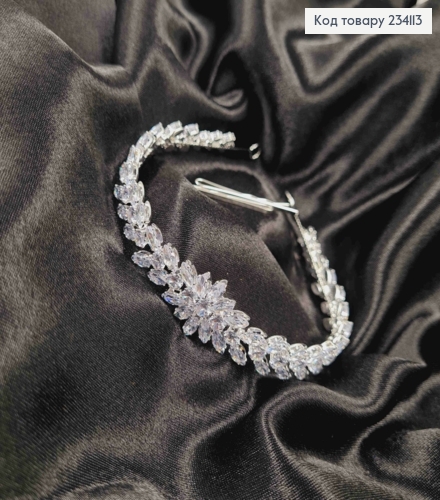 Гілочка у волосся срібного кольору, з блискучими камінцями  234113 фото 1