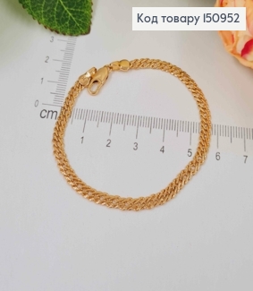 Браслет ромбовое плетение, 0,3см, дл. 17,5см, Xuping 18K 150952 фото