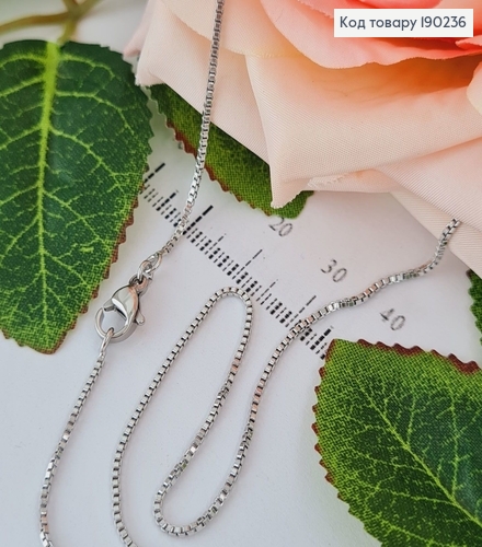 Ланцюжок родований квадратне якірне плетіння 1мм, довжина 60см, Xuping 190236 фото 1