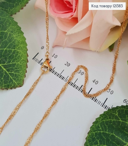 Цепочка, витое плетение, длина 50см, 1,5мм, Xuping 18К 121383 фото 1