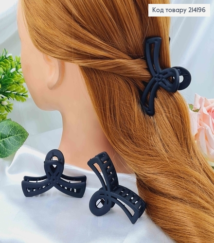 Краб каучук, матовый Черный, "Двойная петелька" 7см,  214196 фото 1