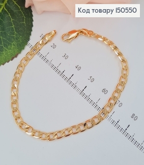 Браслет 4мм, длина 19см, плетение панцирное , Xuping 18K 150550 фото