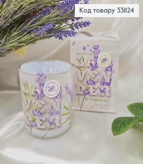 Аромасвечка стакан LAVANDER & rosemary 150 г/30 год, bartek candles 331124 фото