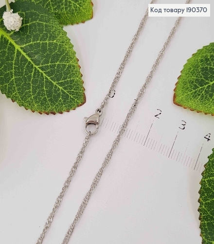 Цепочка родованная, витое плетение, шир. 1,5см, дл. 50см, Xuping 190370 фото 1