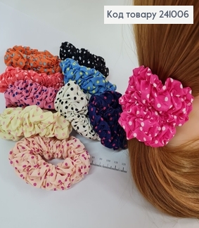 Резинка об'ємна тканина з орнаментом горох  в асорт. 241006 фото