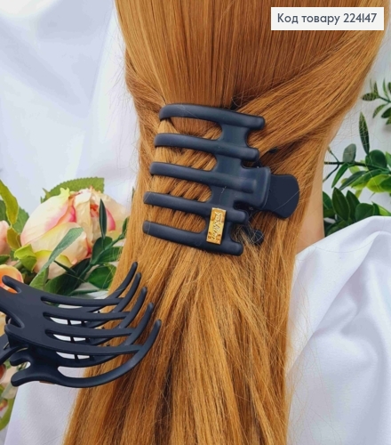 Заколка-Зажим (Боковушка) матовая, Fashion, 6,5*8,5см, Черного цвета 224147 фото 1