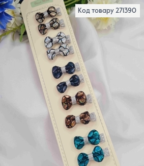 Набір  дитячих заколок (20шт) БАНТИКИ, розмір 3*1,5см, заколка стріла 3см, ЯСКРАВИХ кольорів 271390 фото