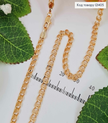 Цепочка 3,5мм, длина 60см, плетение лав, "love", Xuping 18K 121405 фото 1