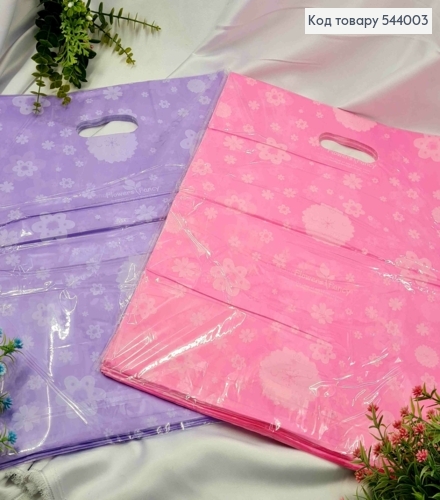 Пакет полиэтиленовый, Большой, "Flowers Fancy" в ассортименте, 100шт/уп, 44*35см 544003 фото 1