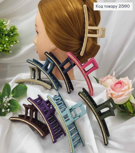 Краб каучук, матовий з рядочком камінців, 13см, кольори в асорт. 213190 фото 1