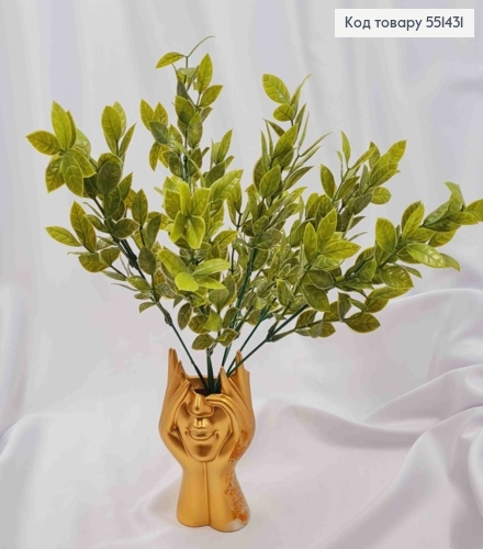 Искусственная композиция Декоративная Зелень, СВЕТ-ЗЕЛЕНОГО цвета, 7 веточек, высота 35см 551431 фото 1