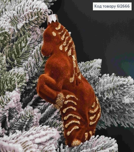 Фигурка бархат "КОНЬ" (белый, пудра, серебро) 13*6*2,8см, в ассортименте, пластик, Украина 612666 фото 2