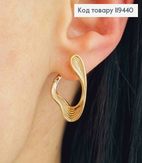 Серьги "Фигурные", 2,5см, английская застежка, Xuping 18К 119440 фото