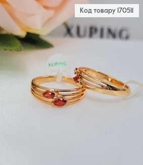 Кольцо с рубиновыми камнями  Xuping 18K 170511 фото