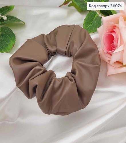 Резинка ЕКОшкіра 11см, колір КАКАО, ручна робота, Україна 241074 фото 1