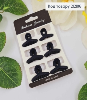 Краб пластик, петелька, матовый, чёрного цвета, 3см. Набор 6шт. 212186 фото