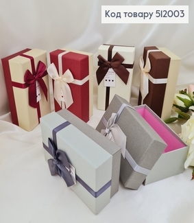 Коробка прямоугольная с бантиком 9 * 15 * 6 см в асс. 512003 фото