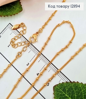 Цепочка, якорное плетение с шариками, длина 45+5см, Xuping 18К 121194 фото